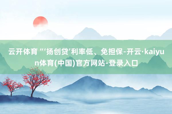 云开体育“‘扬创贷’利率低、免担保-开云·kaiyun体育(中国)官方网站-登录入口